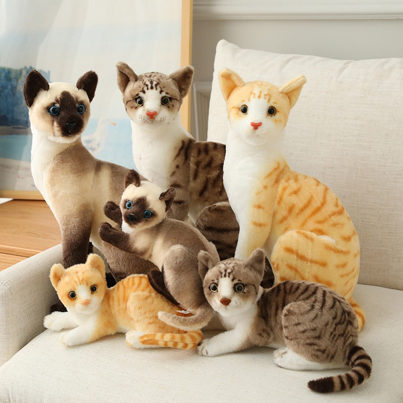 Lifelike Cat Soft Stuffed Plush Decor Toy