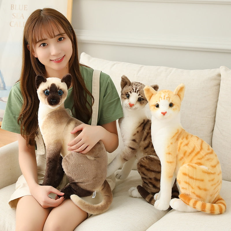 Lifelike Cat Soft Stuffed Plush Decor Toy