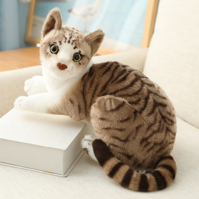 Lifelike Cat Soft Stuffed Plush Decor Toy