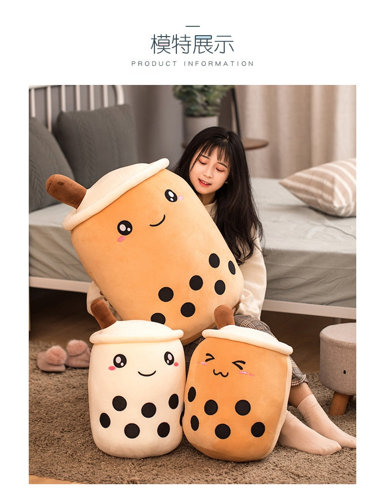 Boba Bubble Milk Tea Pillow Soft Stuffed Plush Toy