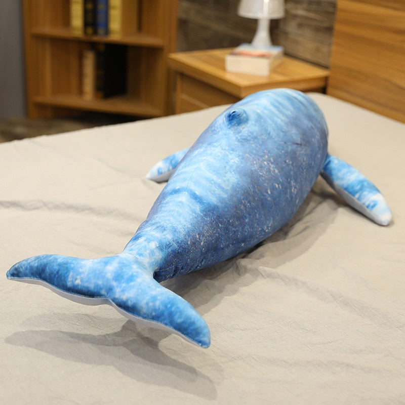 Giant Lifelike Blue Whale Soft Stuffed Plush Toy