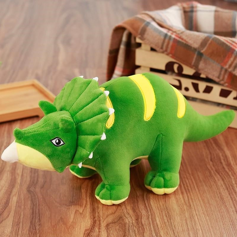 Blue Green Triceratops Dinosaur Stuffed Plush Toy