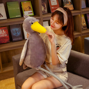 Grey Stork Bird Soft Stuffed Plush Toy