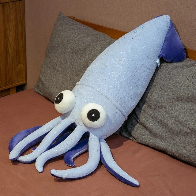Full Size Squid Soft Stuffed Plush Pillow Toy