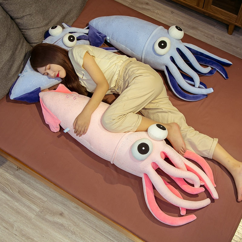 Full Size Squid Soft Stuffed Plush Pillow Toy