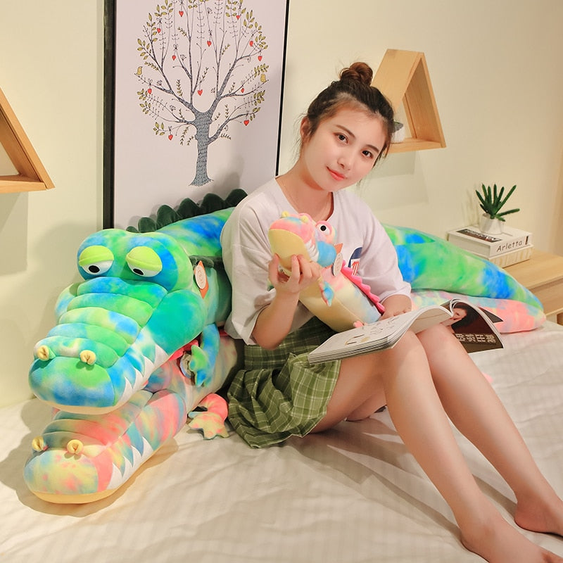 Colorful Crocodile Soft Stuffed Plush Pillow Toy
