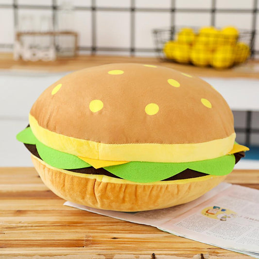 Hamburger Sandwich Stuffed Plush Pillow Toy