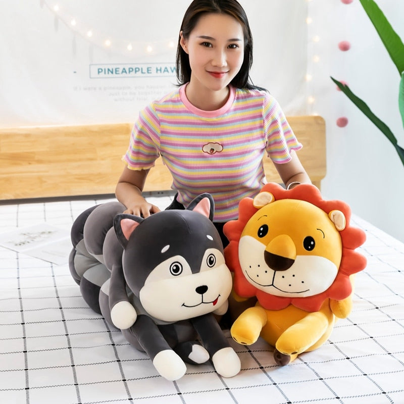 Long Cylindrical Animal Stuffed Plush Pillow Toy