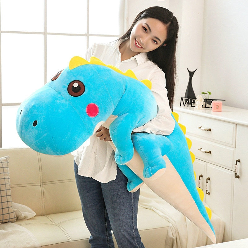 Large Colored Dinosaur Pillow Soft Stuffed Plush Toy