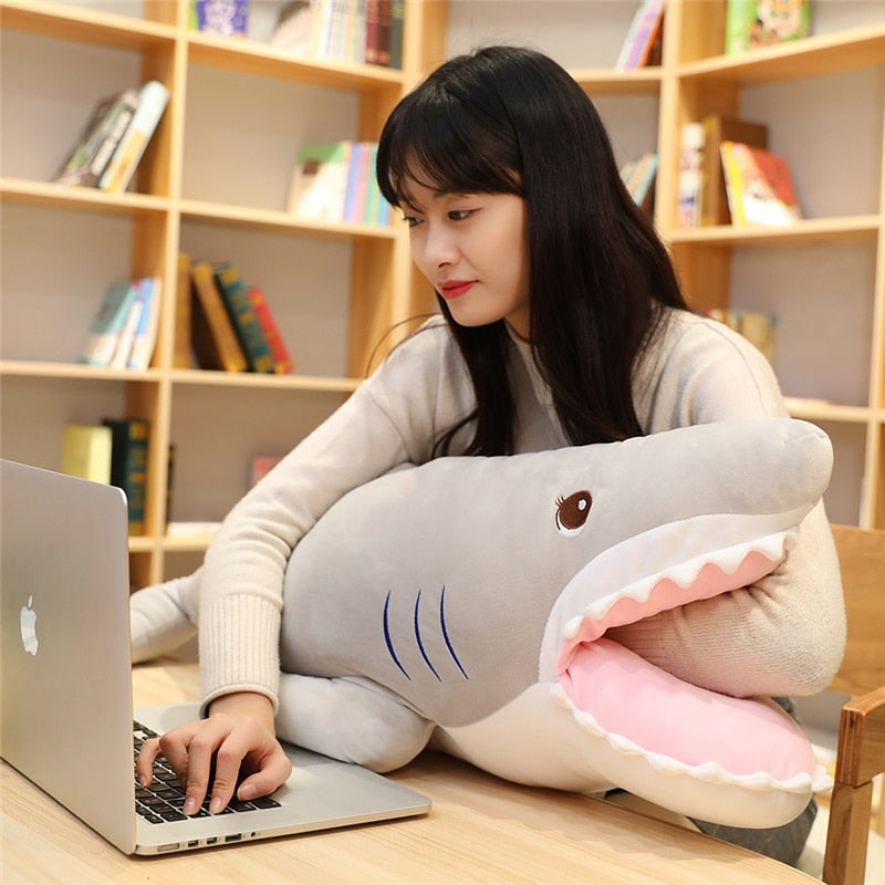 Big Mouth Shark Soft Stuffed Plush Pillow Toy