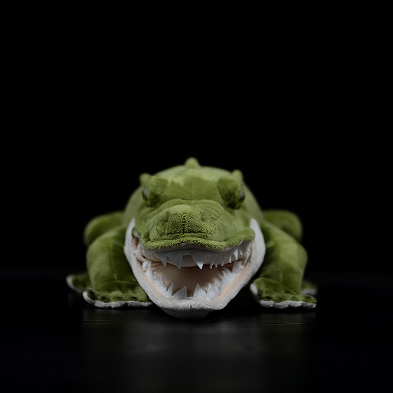 Brinquedo de pelúcia macio de pelúcia crocodilo verde jacaré