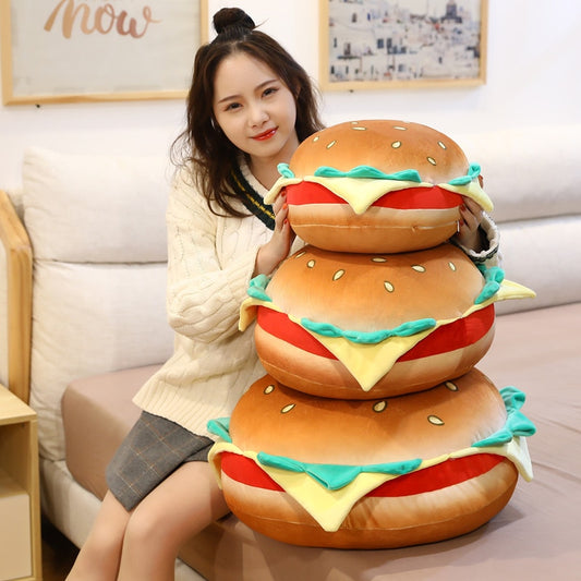 Hamburger Pillow Stuffed Plush Cushion Toy