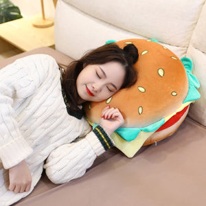Hamburger Pillow Stuffed Plush Cushion Toy