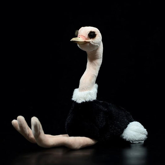 Pequeno brinquedo de pelúcia de pelúcia de avestruz realista