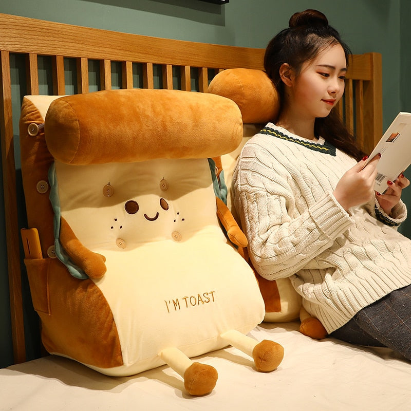 Toast Bread Cushion Pillow Soft Stuffed Plush Toy