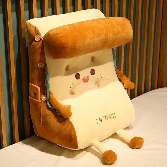 Toast Bread Cushion Pillow Soft Stuffed Plush Toy