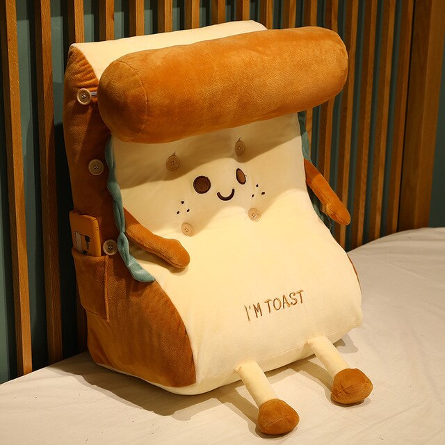 Toast Bread Cushion Pillow Soft Stuffed Plush Toy