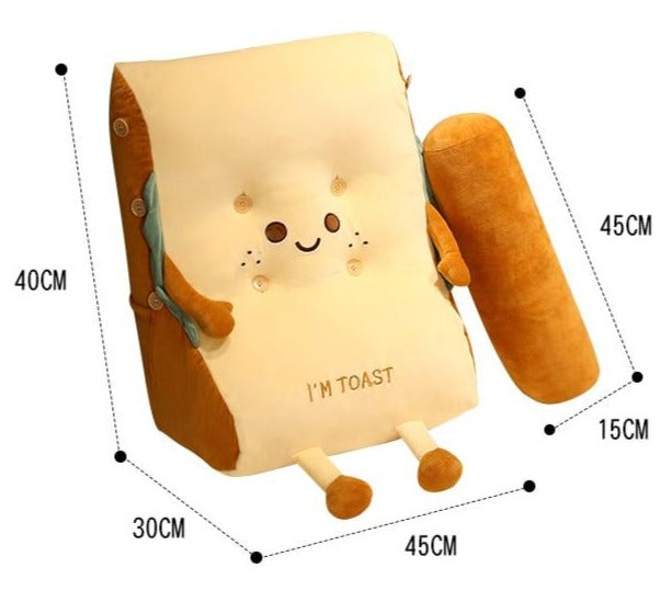 Toast Bread Cushion Pillow Soft Stuffed Plush Toy