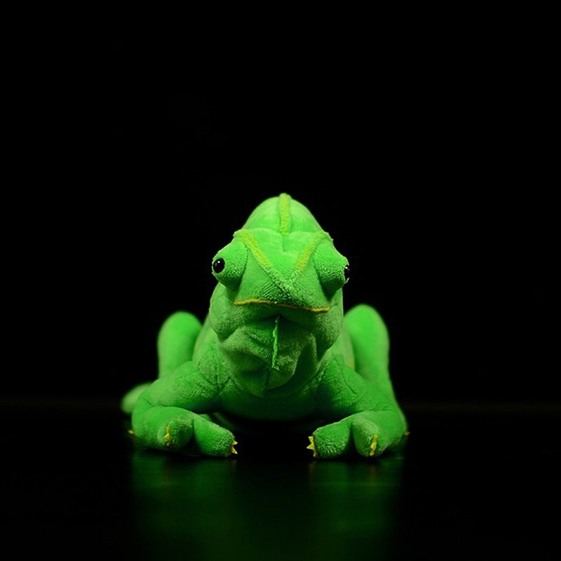 Brinquedo de pelúcia macio de pelúcia de lagarto camaleão realista