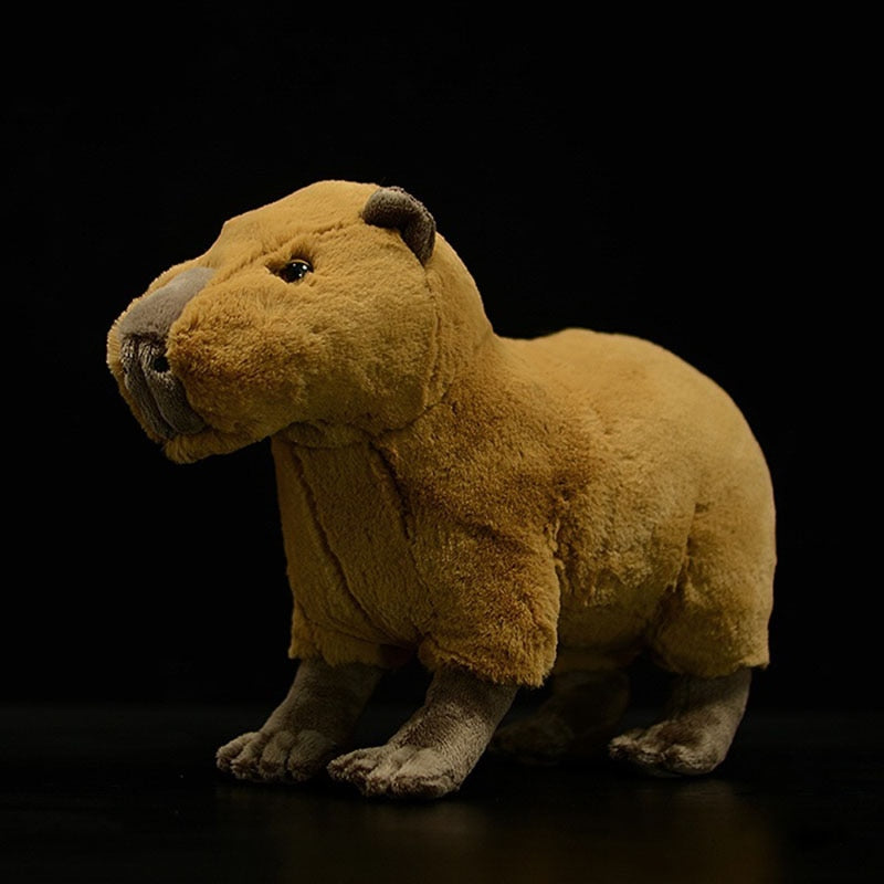 Brinquedo de pelúcia macio de capivara realista