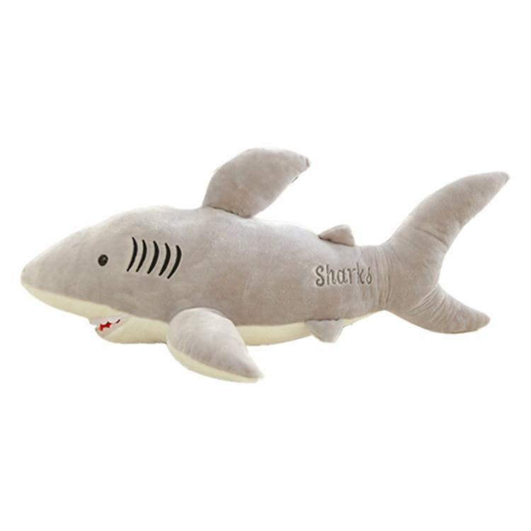 Large Grey Shark Soft Stuffed Plush Toy