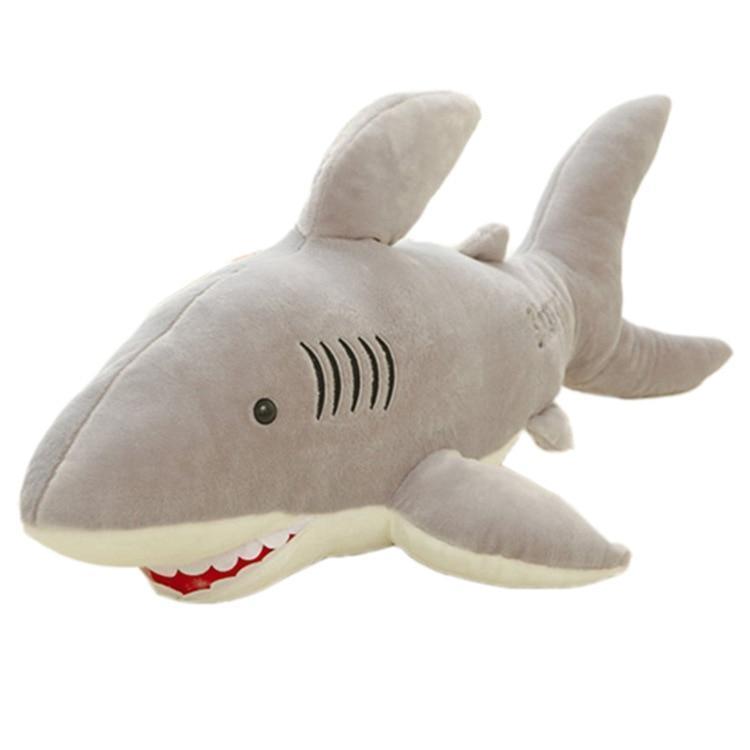 Large Grey Shark Soft Stuffed Plush Toy