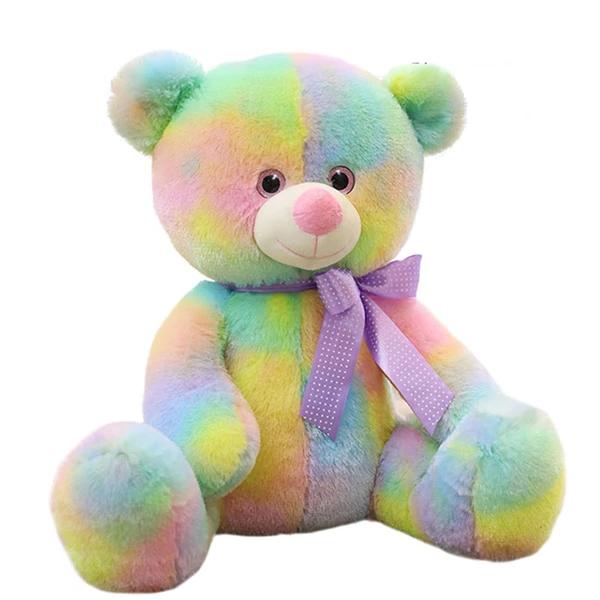 Regenbogen-Teddybär, weiches Plüschtier