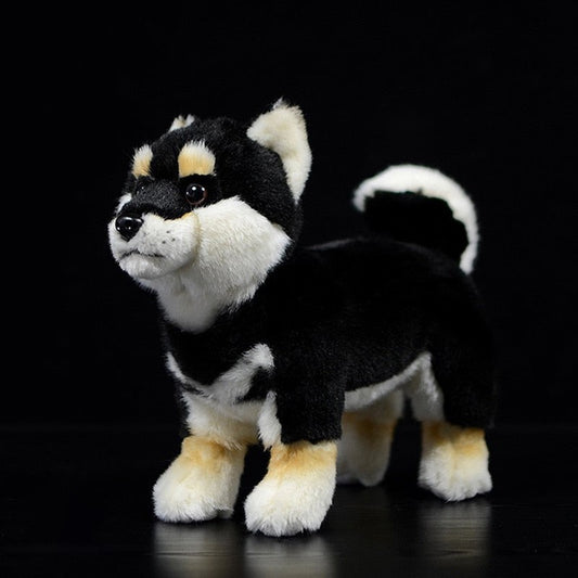 Black Japanese Shiba Inu Puppy Dog Stuffed Toy