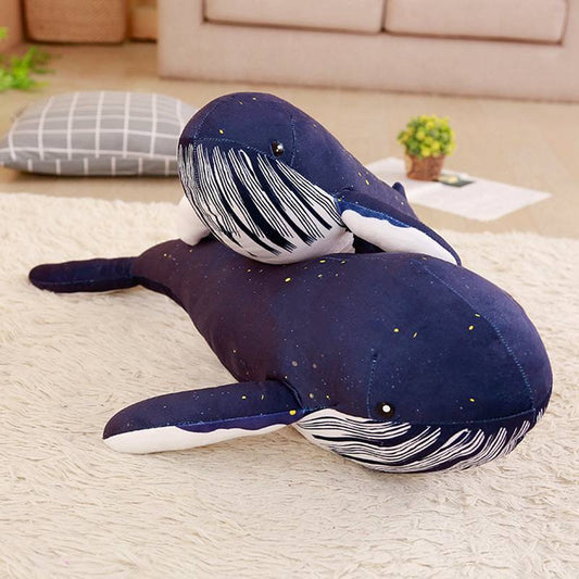 Full Size Blue Whale Soft Stuffed Plush Pillow Toy