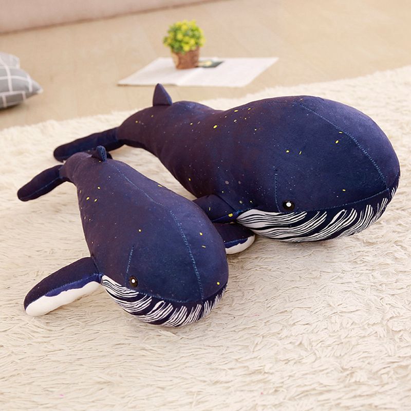 Full Size Blue Whale Soft Stuffed Plush Pillow Toy