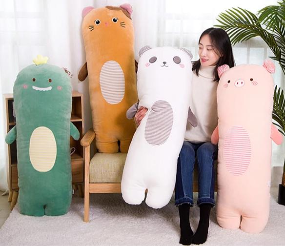 Animal Bolster Soft Stuffed Plush Pillow Cushion Toy