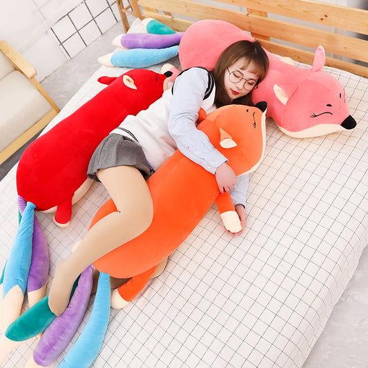 Large Fox Soft Stuffed Plush Body Pillow Toy