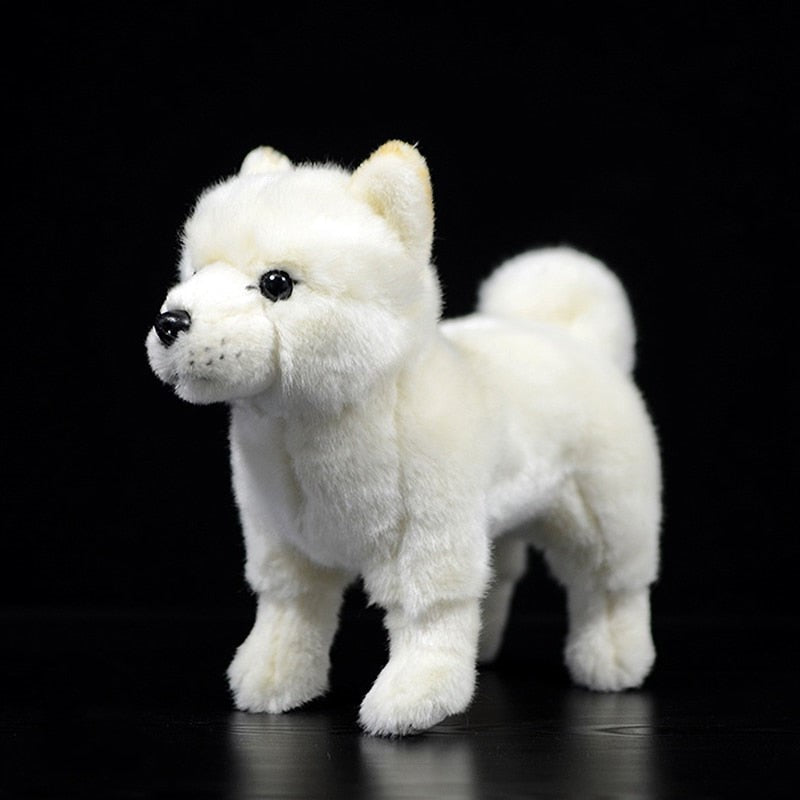 White Japanese Shiba Inu Puppy Dog Stuffed Toy