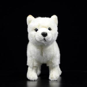 White Japanese Shiba Inu Puppy Dog Stuffed Toy