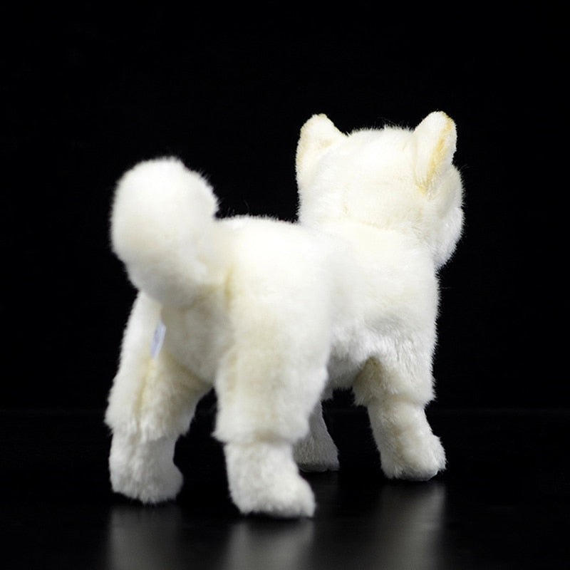 White Japanese Shiba Inu Puppy Dog Stuffed Toy