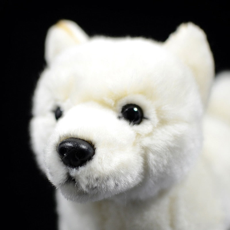 White Japanese Shiba Inu Puppy Dog Stuffed Toy