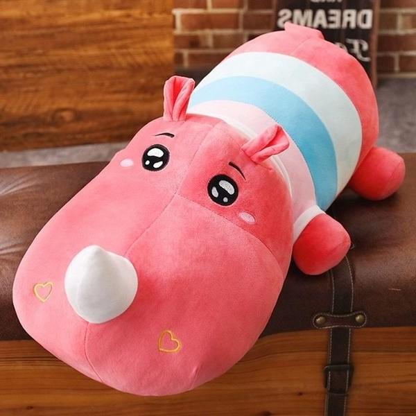 Cute Hippo Rhino Croc Soft Stuffed Plush Pillow Toy