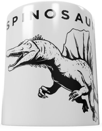 Spinosaurus Dinosaur White Ceramic Mug